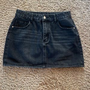 NWOT Black Jean Skirt
